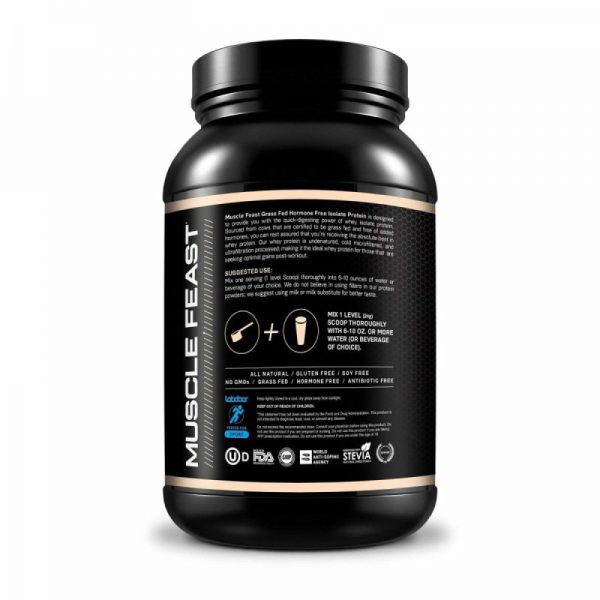 Grass Fed Hormone Free Whey Protein Isolate MuscleFeast