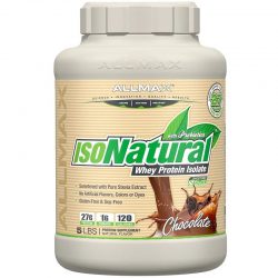 IsoNatural ALLMAX Nutrition אבקת חלבון איזולט מי גבינה טהור