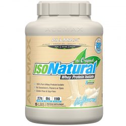 IsoNatural ALLMAX Nutrition אבקת חלבון איזולט מי גבינה טהור